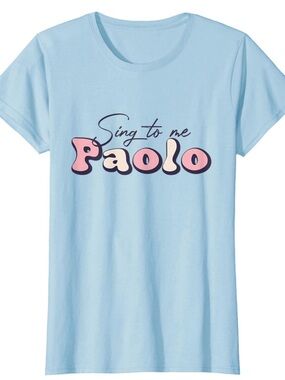 NEW Sing to me Paolo Lizzie McGuire Hilary Duff Blue Tee XS
